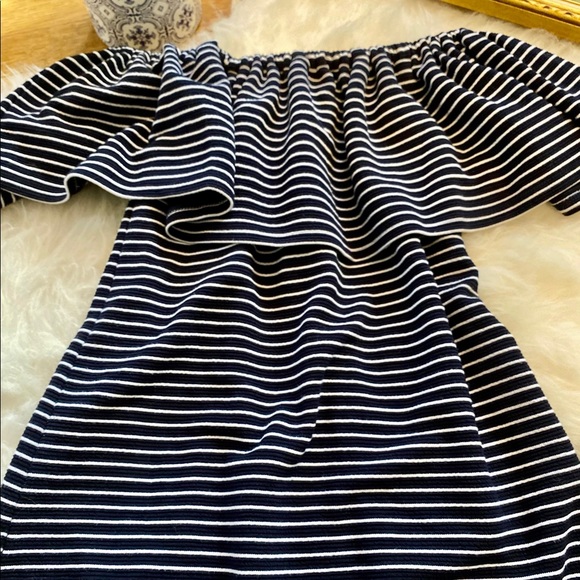Seed Heritage Striped Off-Shoulder Dress - Picture 2 of 5